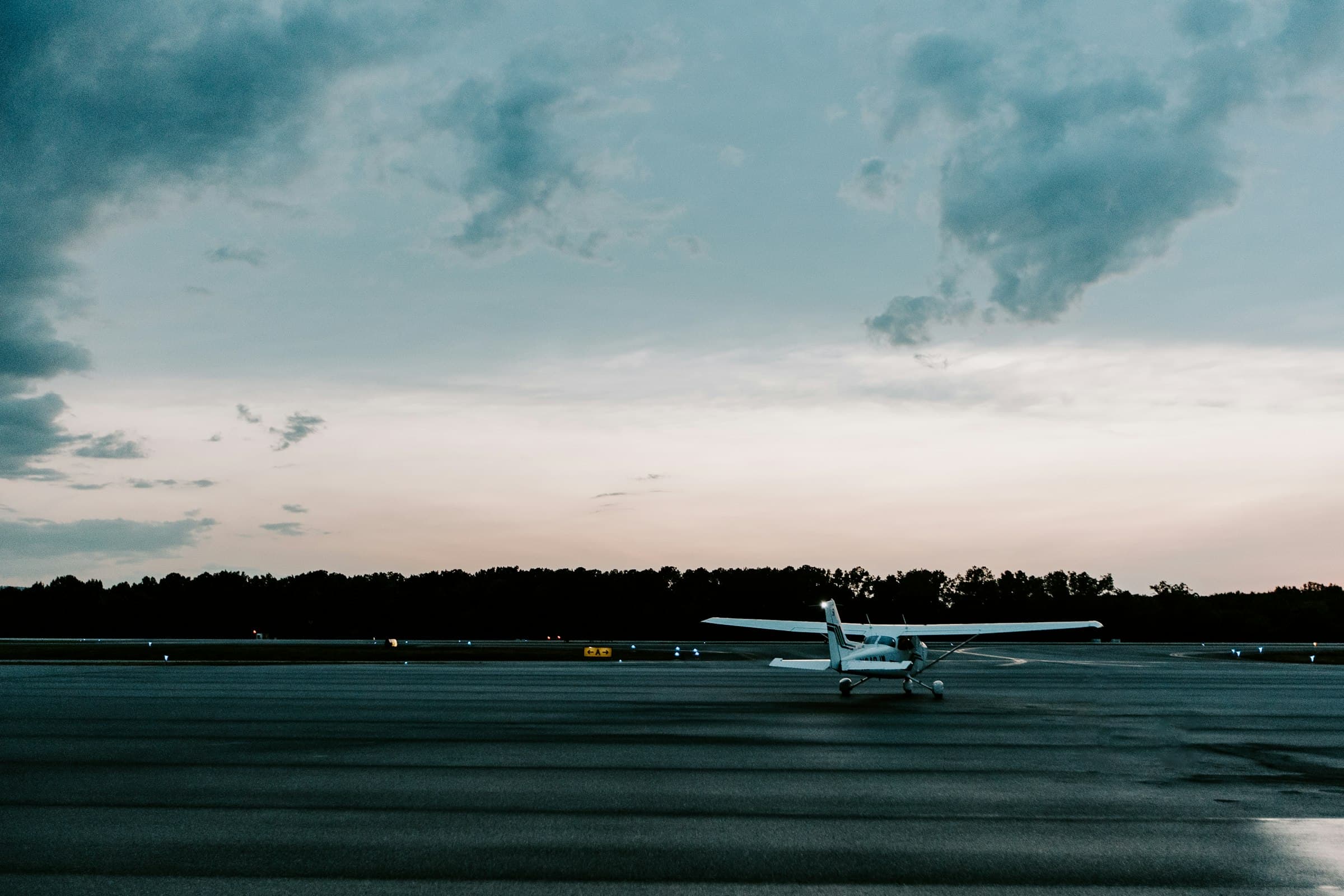 airplane and runway photo
